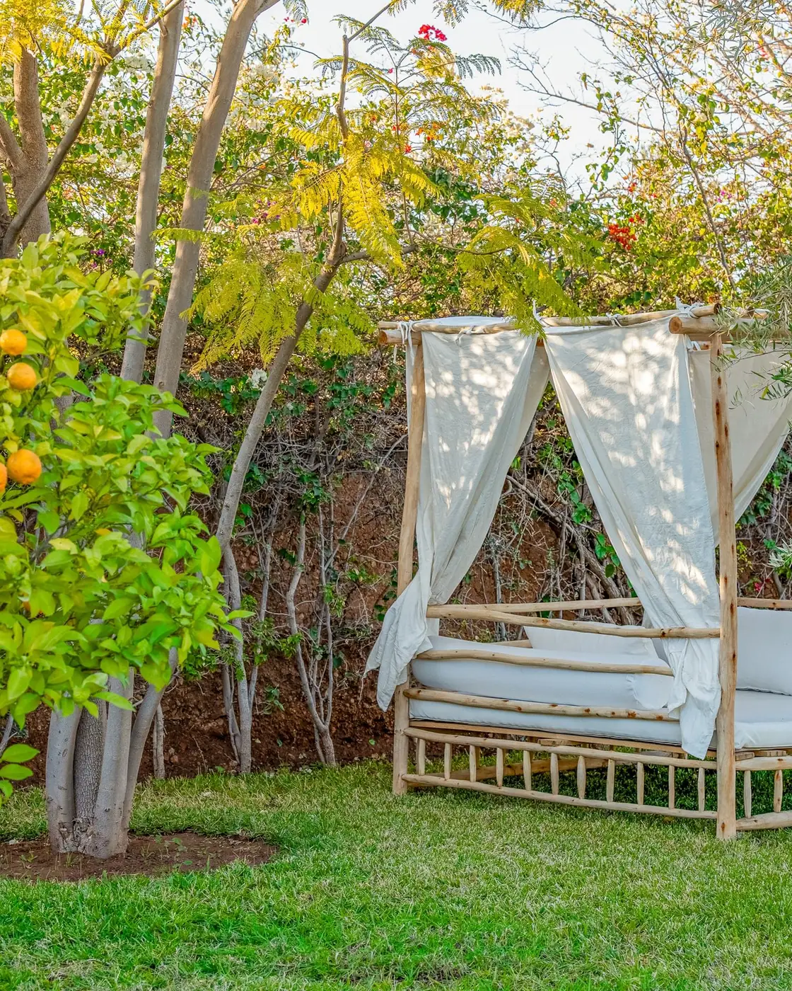 Un lit de jardin à l’ombre des orangers